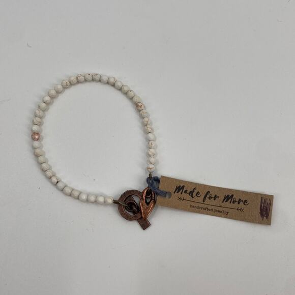 NWT made for more magnesite copper beaded bracelet - Picture 1 of 4